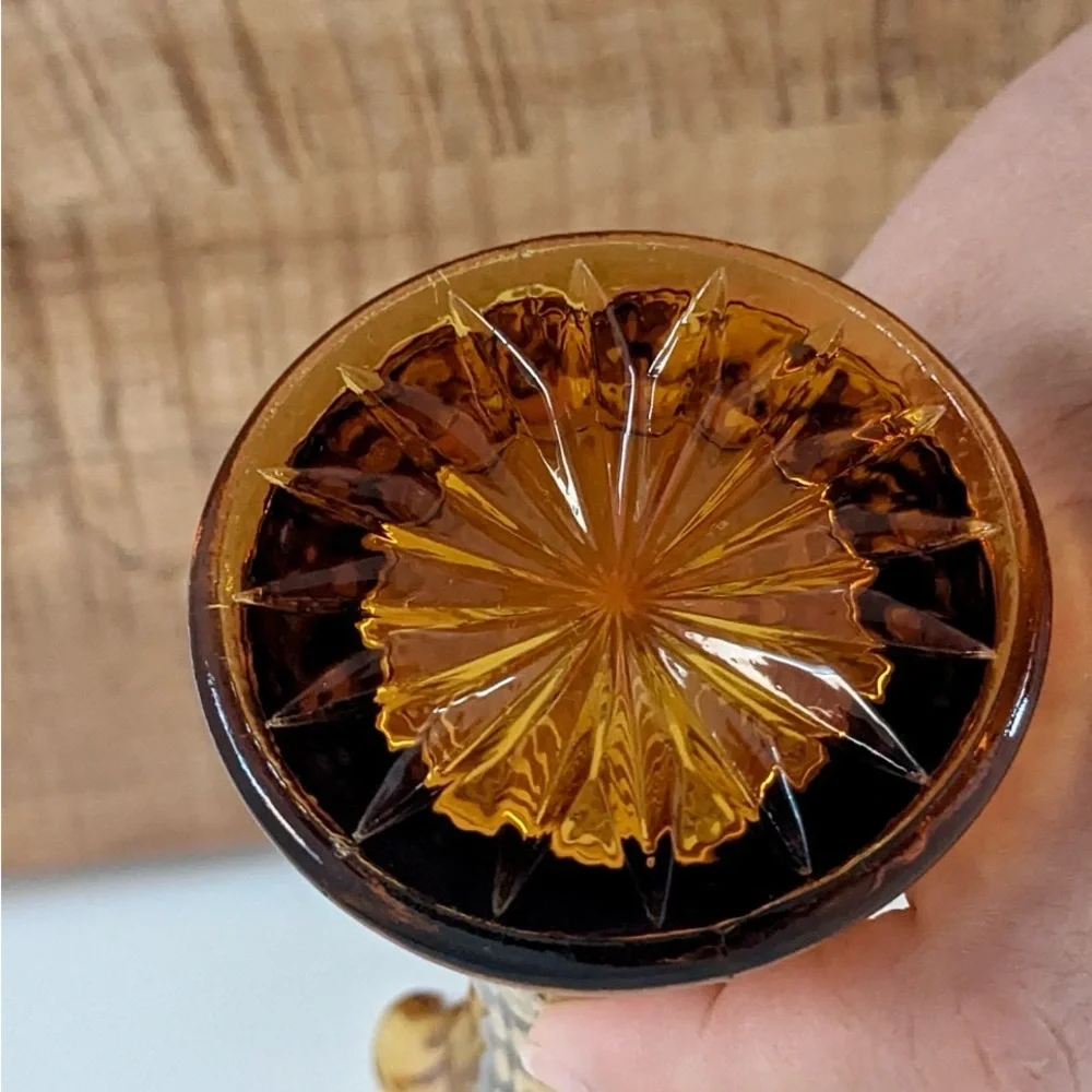 Vintage Amber colored Swung Vase, Marigold Swung Vase by Cozy Cottage Nook